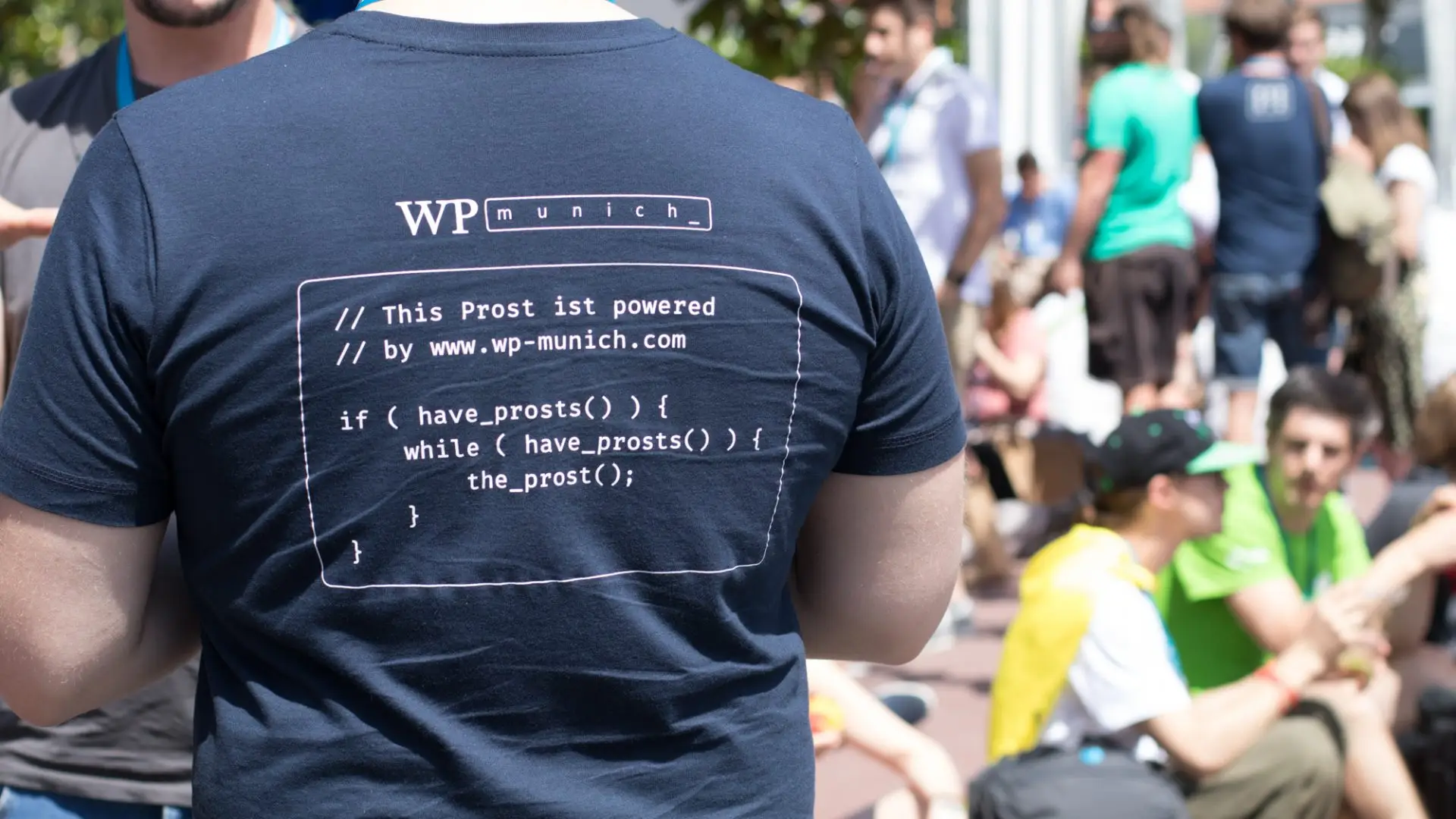 Team-Shirts von WP Munich auf dem WordCamp Europe 2017