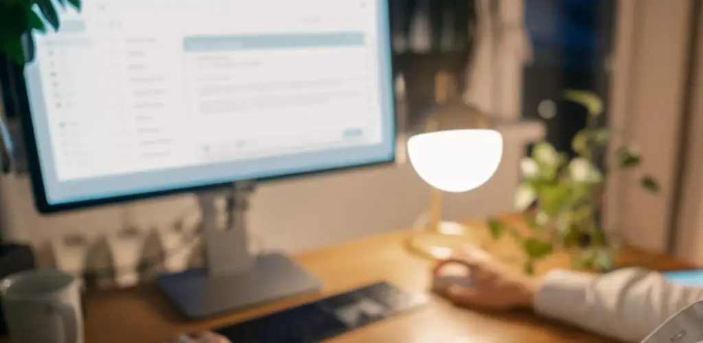Person vor einem Computer, die den Domain-Server einer Website in WordPress ändert WordPress umziehen